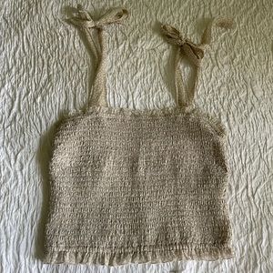 Abercrombie & Fitch Self Tie Cute Crop Tank Blouse